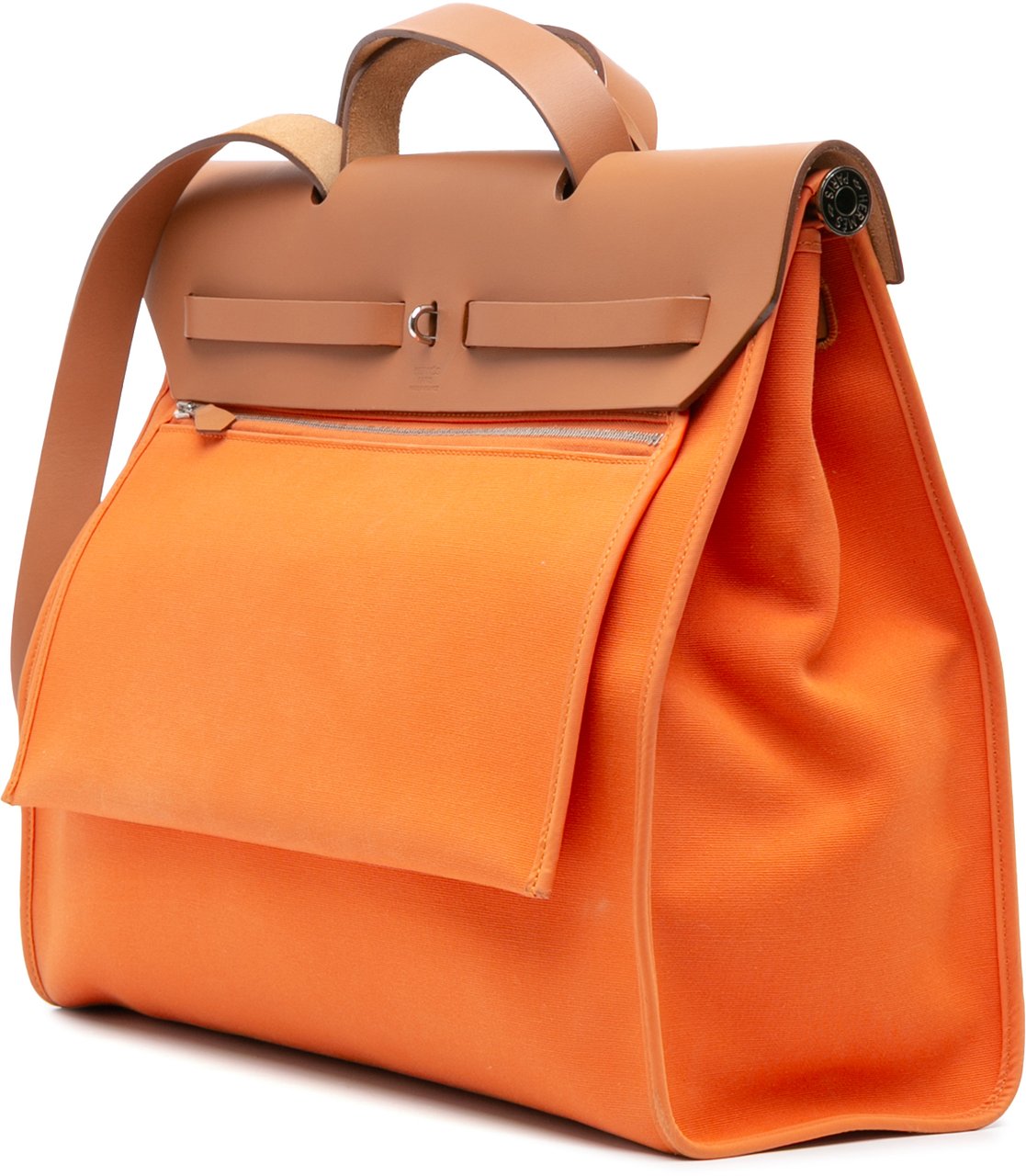 Hermès Toile Herbag Zip 39 Oranje