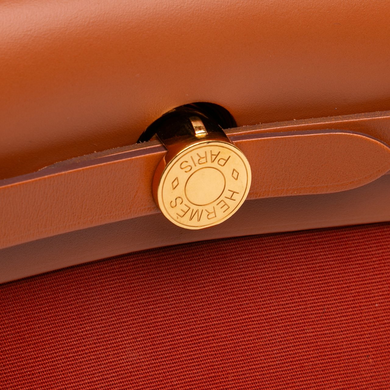 Hermès Toile Herbag Zip Verso 31 Oranje