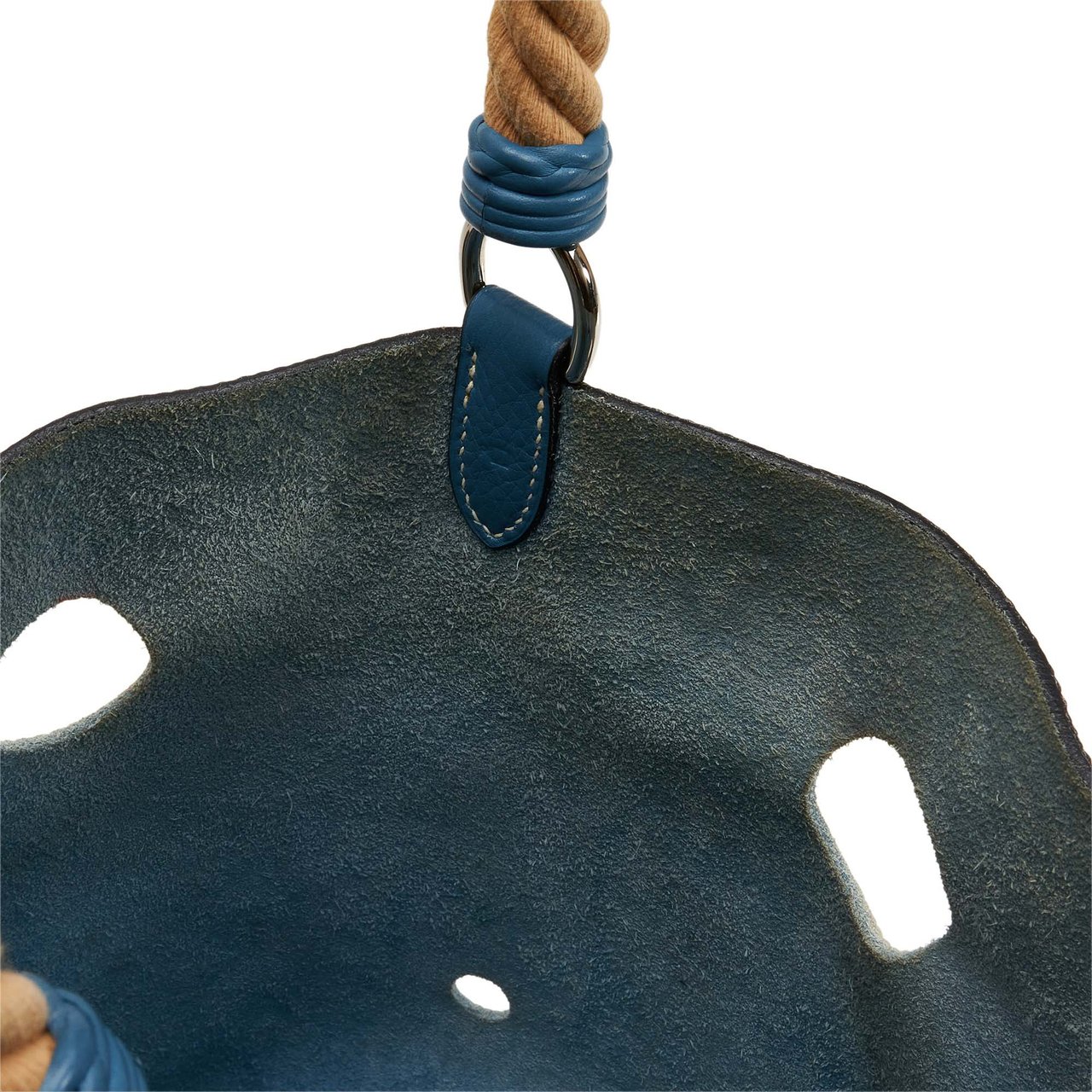 Hermès Clemence Mangeoire Bucket PM Blauw