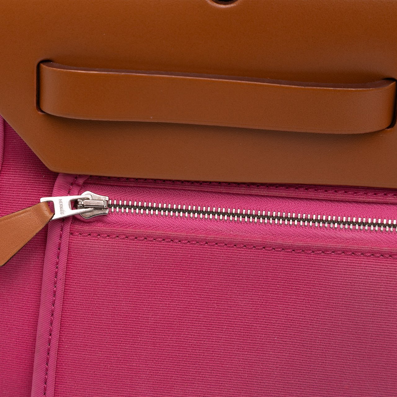 Hermès Toile Herbag Zip 31 Roze