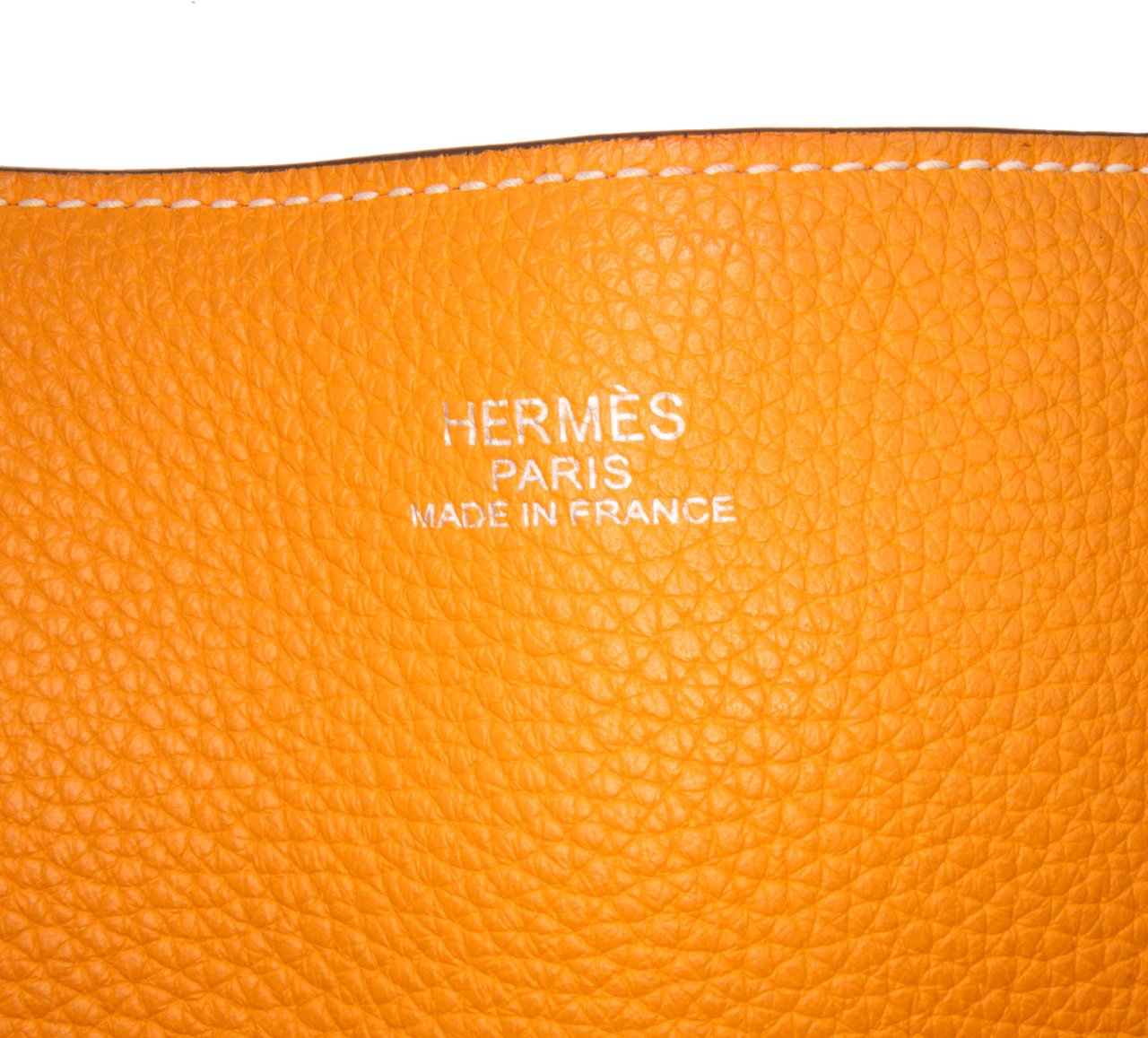 Hermès Clemence Double Sens 36 Oranje