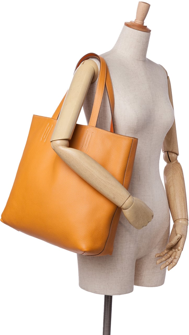 Hermès Clemence Double Sens 36 Oranje