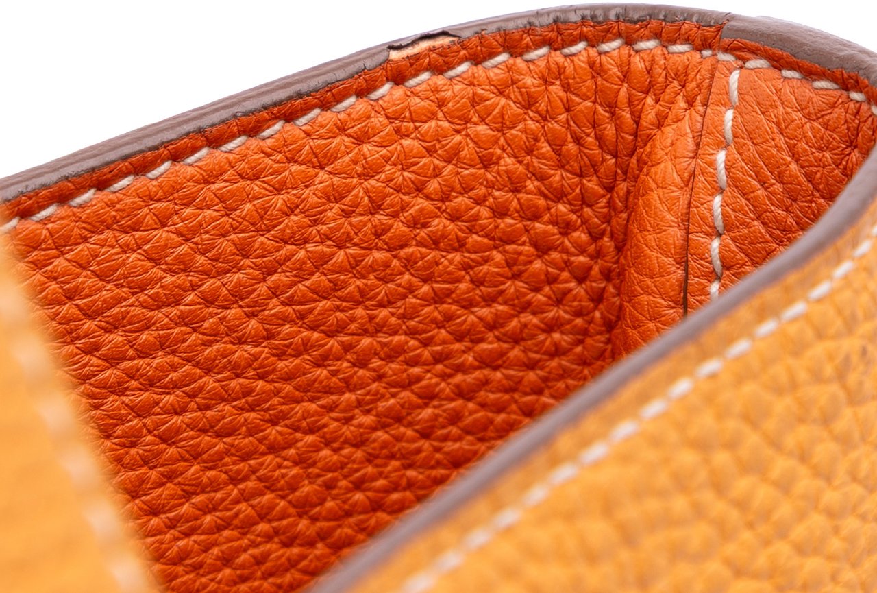 Hermès Clemence Double Sens 36 Oranje