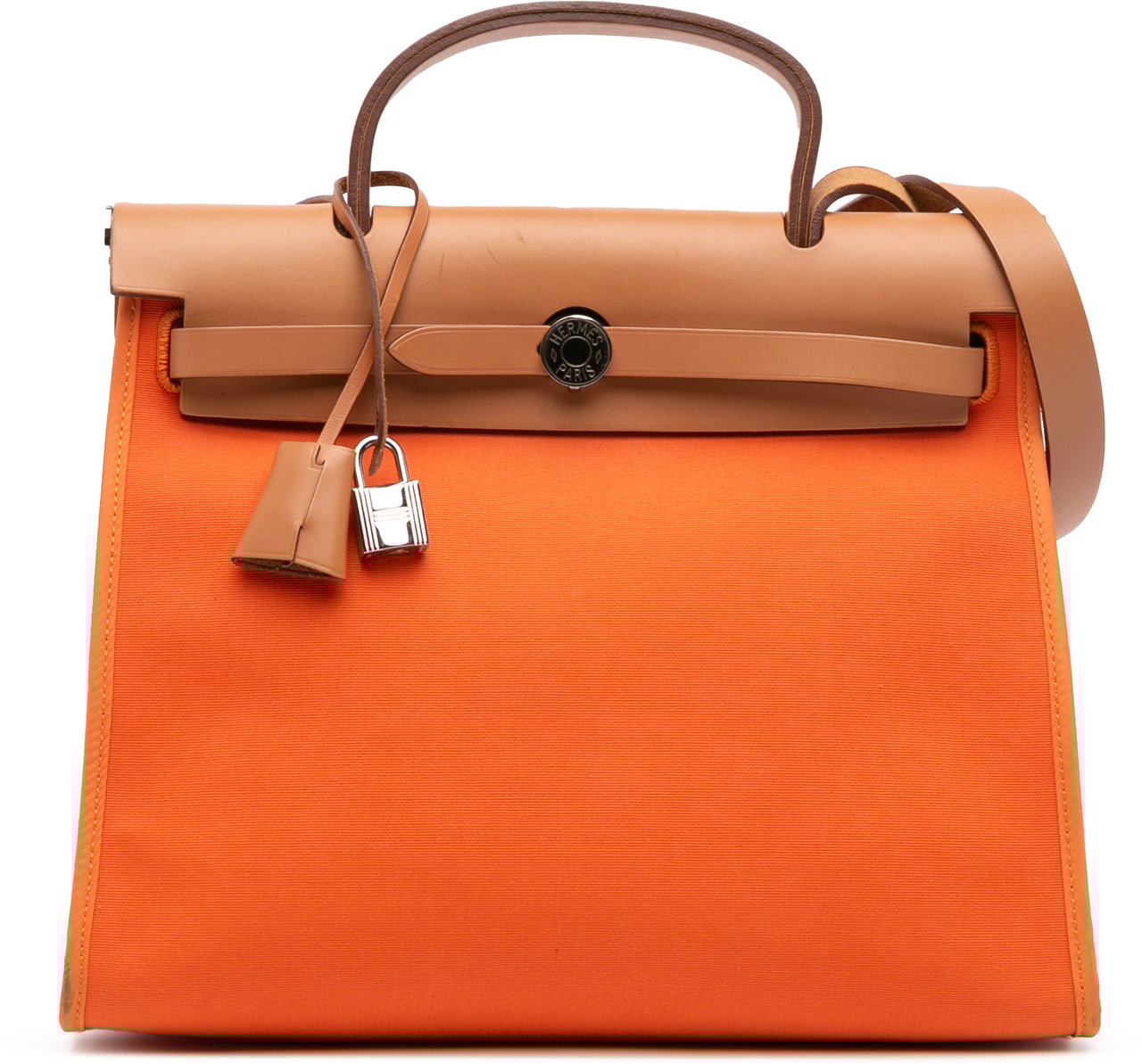 Hermès Toile Herbag Zip 31 Oranje