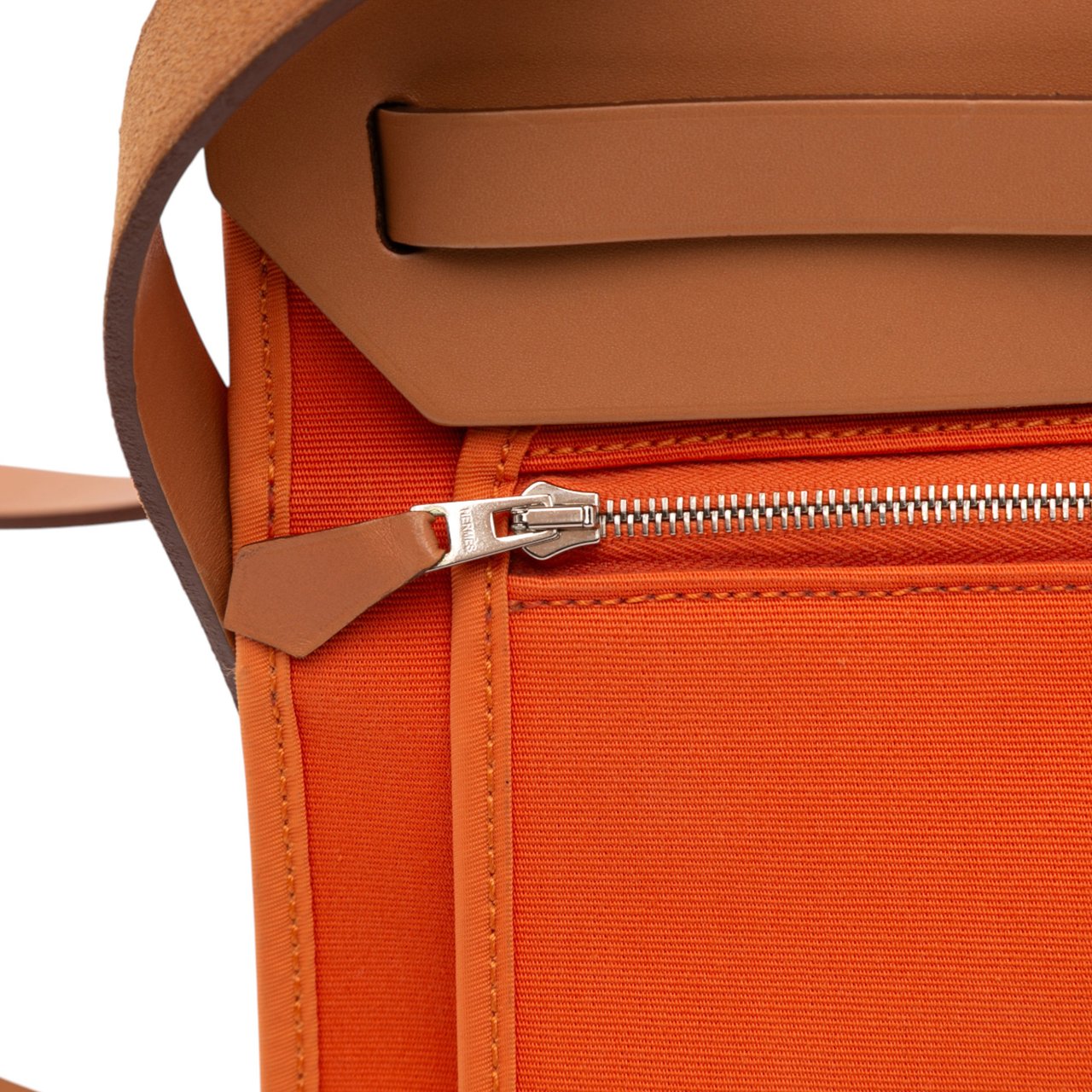 Hermès Toile Herbag Zip 31 Oranje