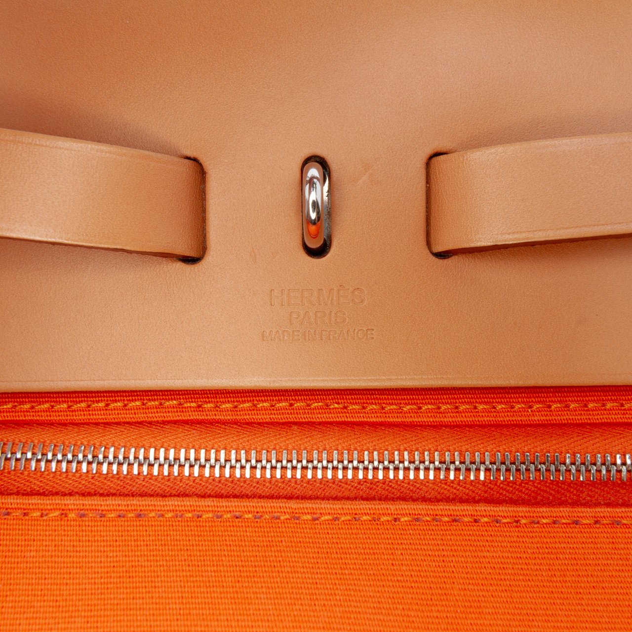 Hermès Toile Herbag Zip 31 Oranje