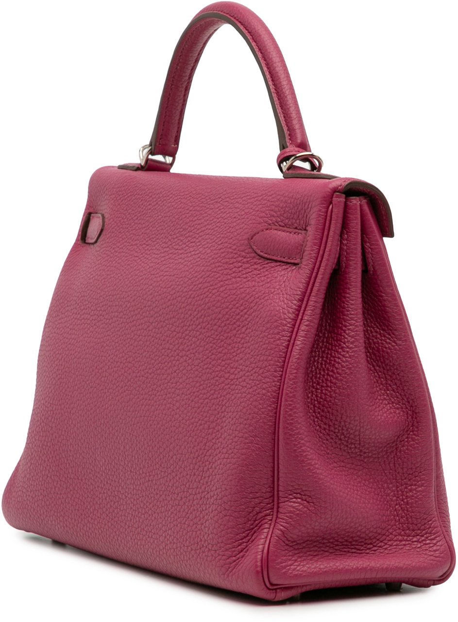 Hermès Togo Kelly II Retourne 32 Paars