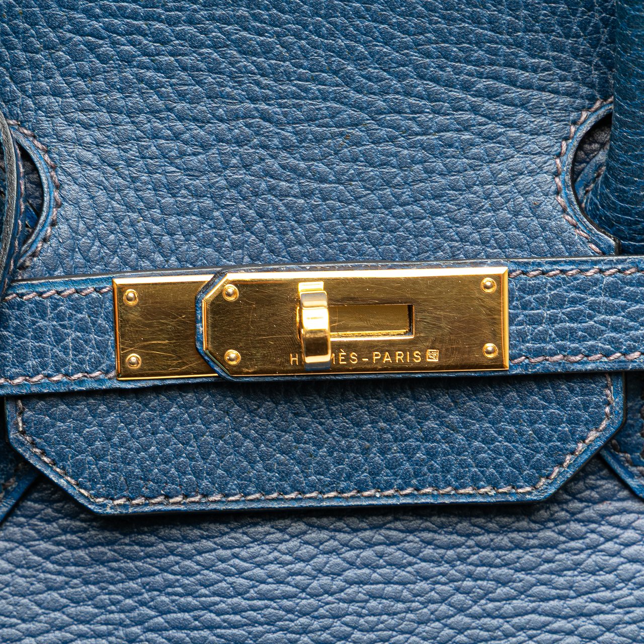 Hermès Togo Birkin Retourne 35 Blauw