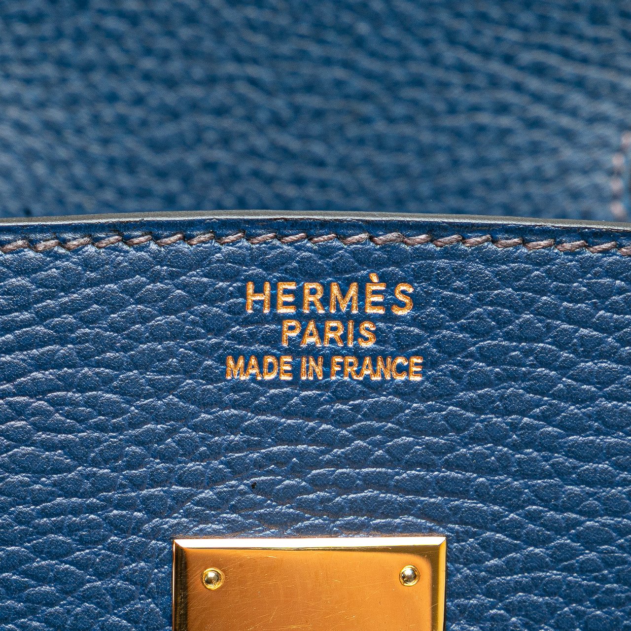 Hermès Togo Birkin Retourne 35 Blauw