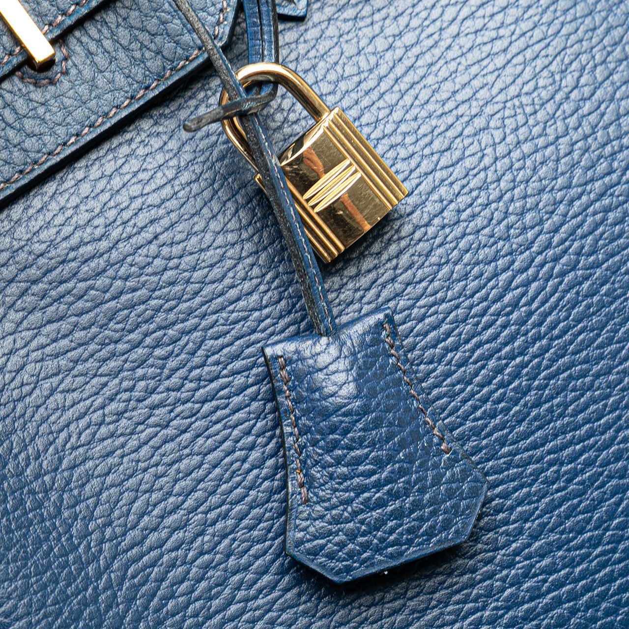 Hermès Togo Birkin Retourne 35 Blauw