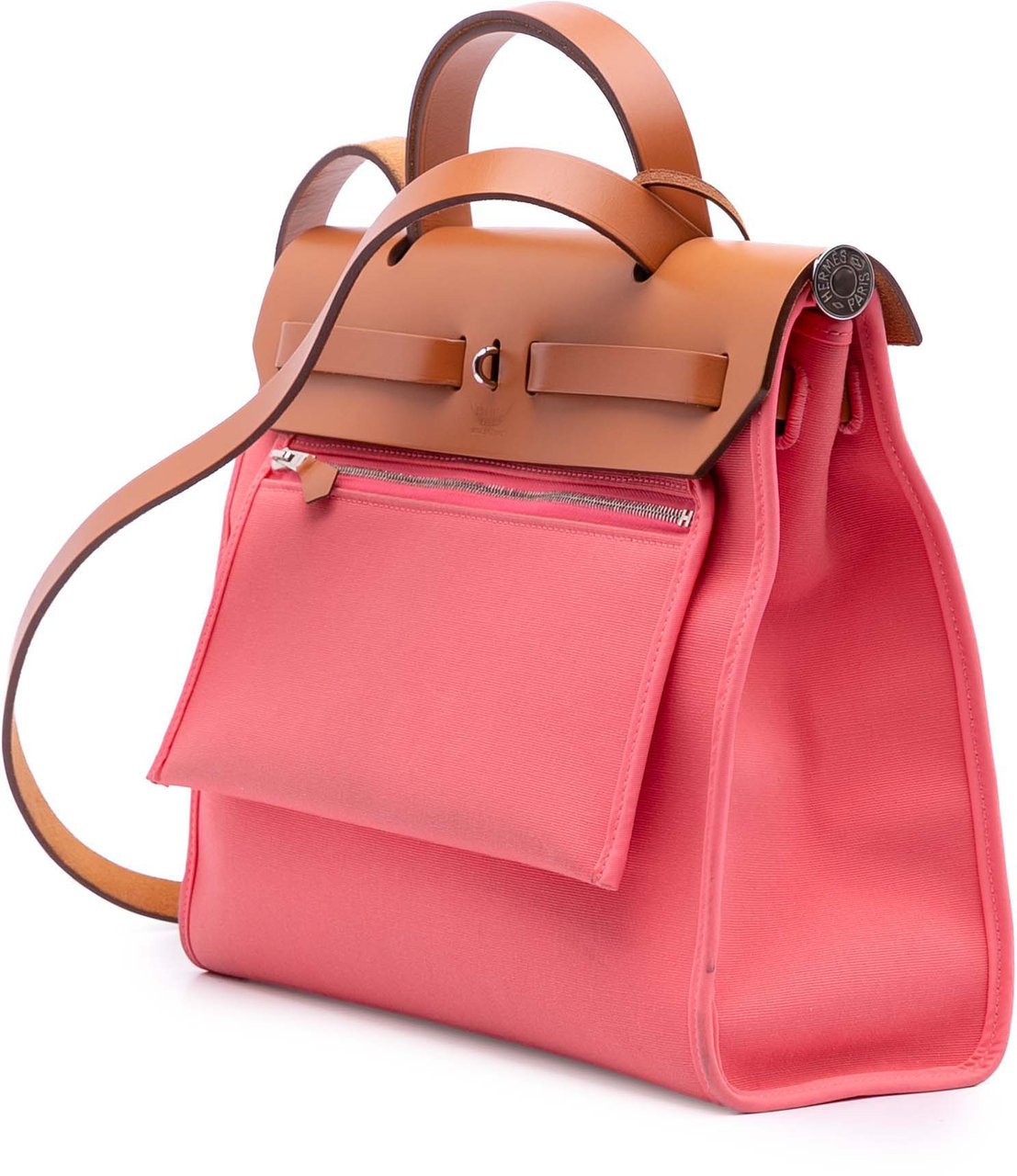 Hermès Toile Herbag Zip 31 Roze