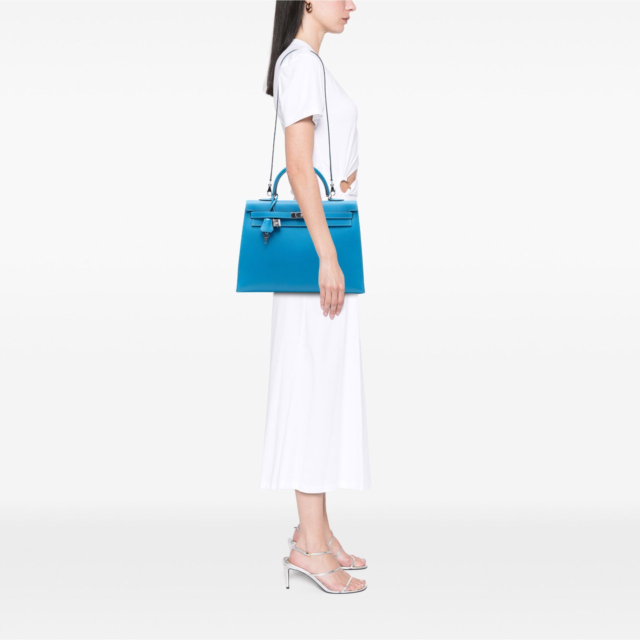 Hermès Epsom Kelly II Retourne 35 Blauw