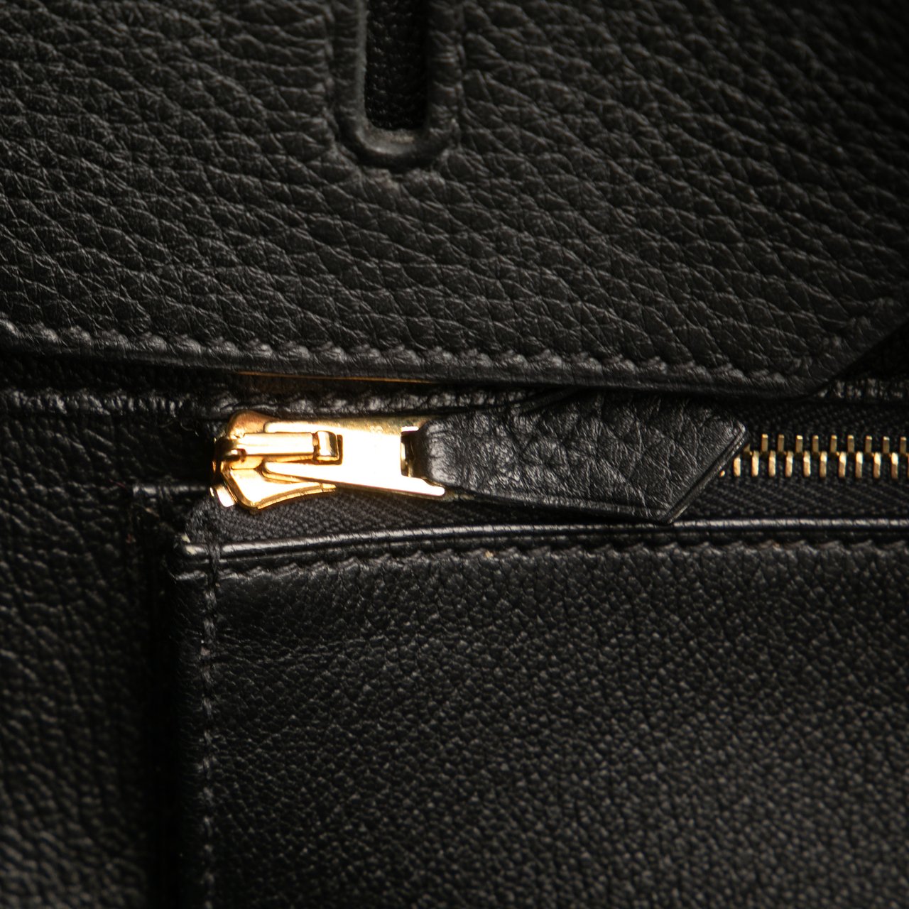 Hermès Clemence Birkin Retourne 40 Zwart