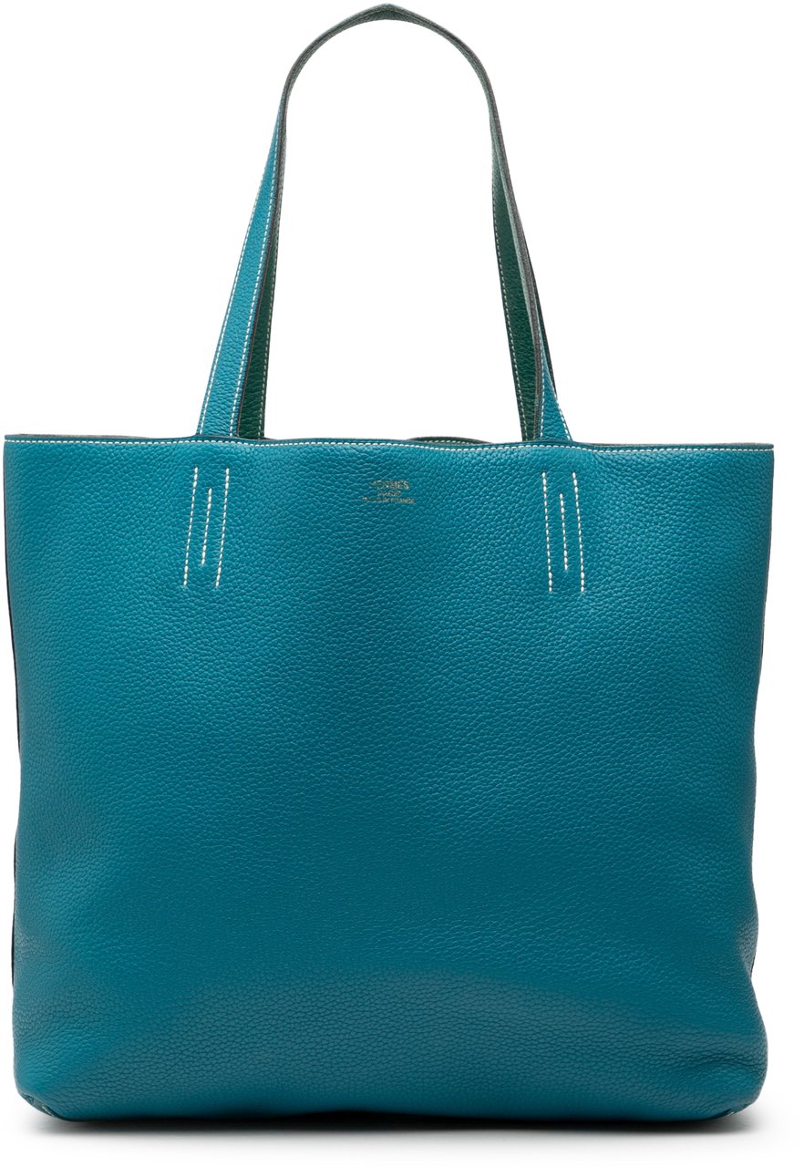 Hermès Clemence Double Sens 45 Blauw