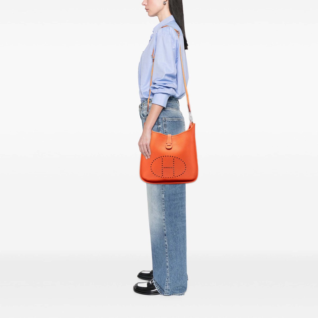 Hermès Clemence Evelyne III GM Oranje