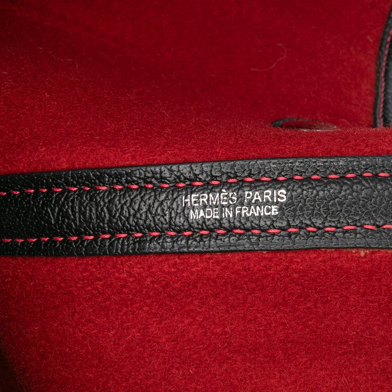 Hermès Ribbed Wool and Negonda Garden Party Voyage 49 Rood
