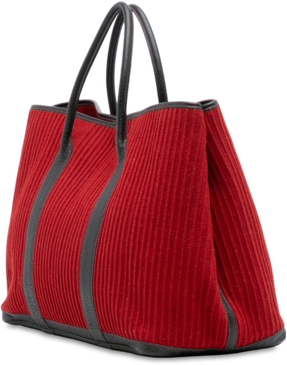 Hermès Ribbed Wool and Negonda Garden Party Voyage 49 Rood