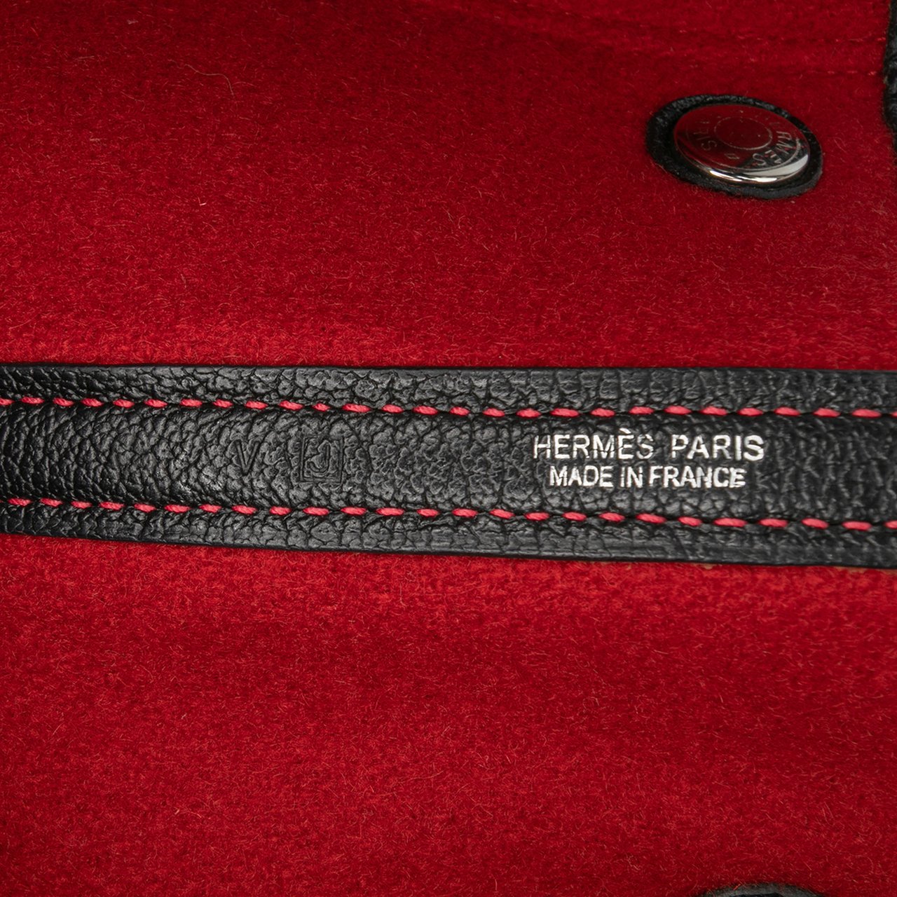 Hermès Ribbed Wool and Negonda Garden Party Voyage 49 Rood