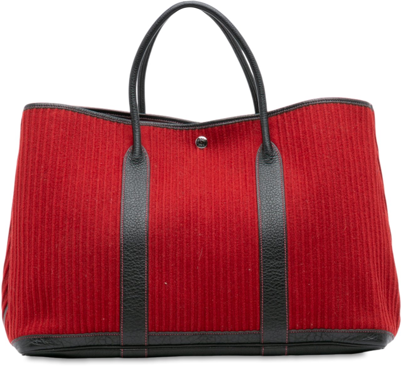 Hermès Ribbed Wool and Negonda Garden Party Voyage 49 Rood
