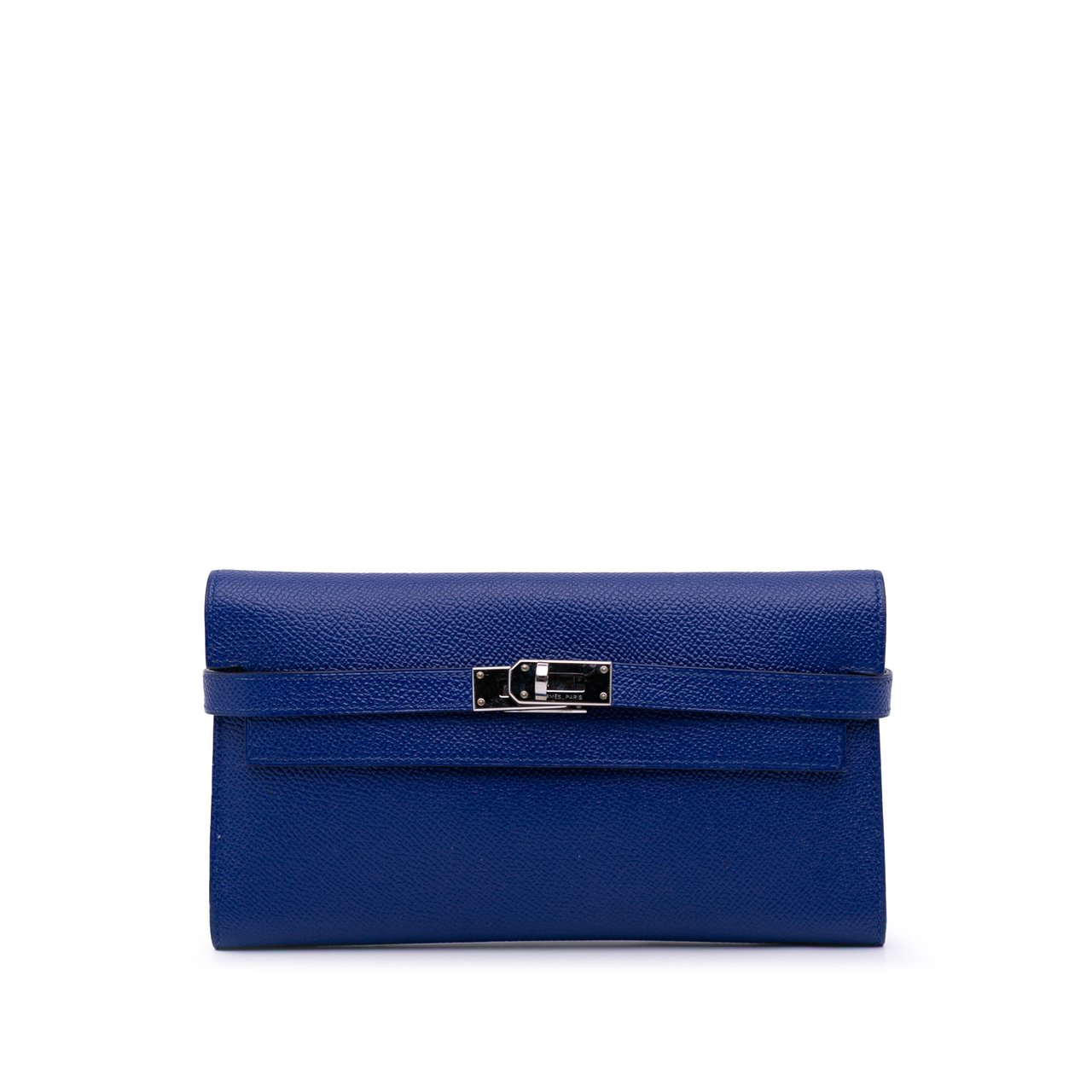 Hermès Chevre Mysore Kelly Long Wallet Blauw