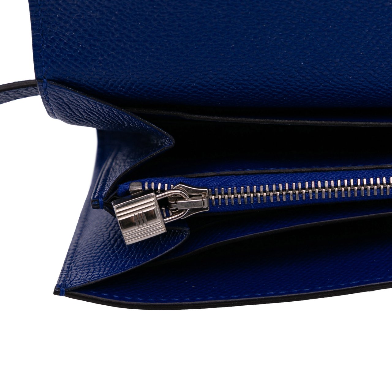 Hermès Chevre Mysore Kelly Long Wallet Blauw