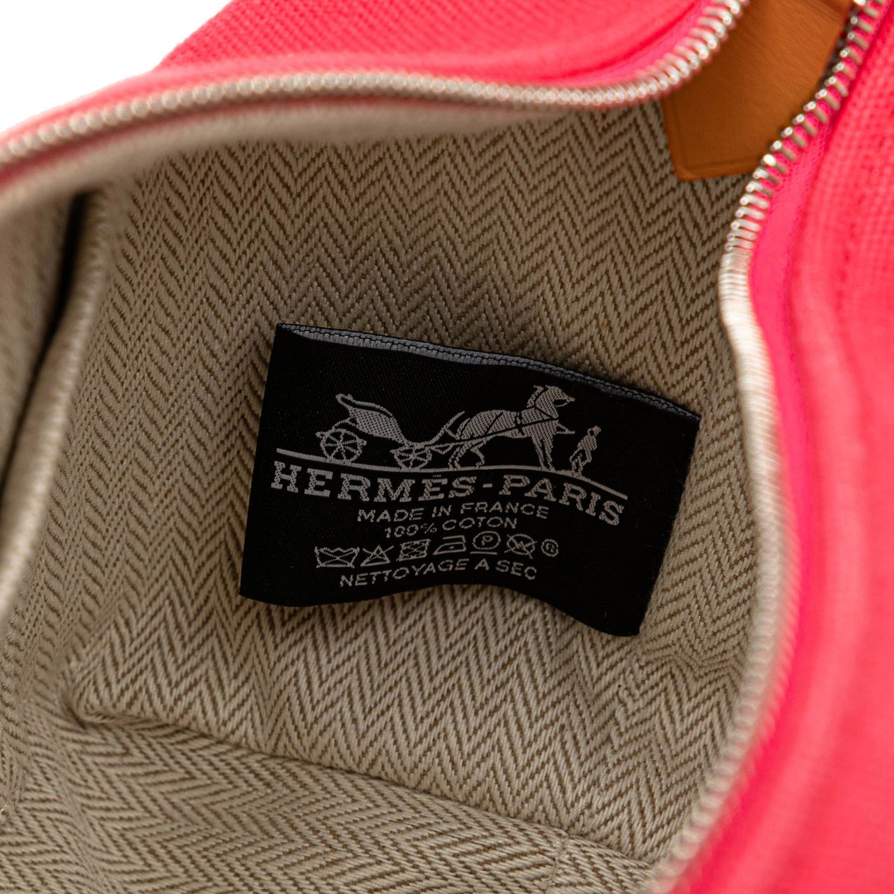 Hermès Small Toile Bride A Brac Case Roze