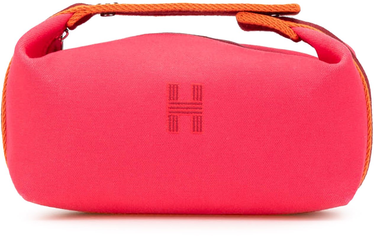Hermès Small Toile Bride A Brac Case Roze