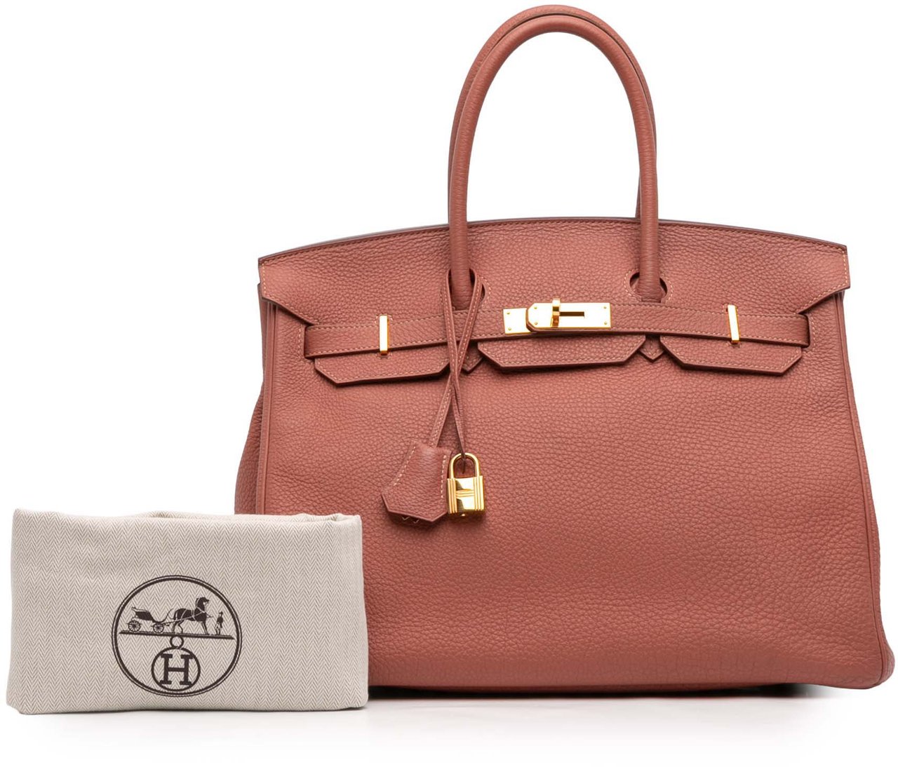 Hermès Togo Birkin Retourne 35 Roze