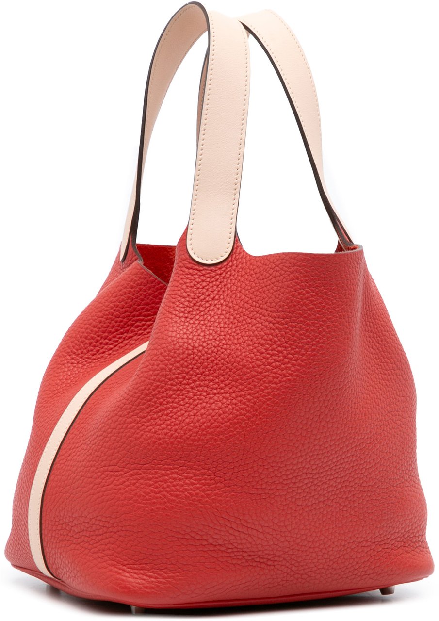 Hermès Bicolor Clemence and Swift Picotin Lock 22 Rood