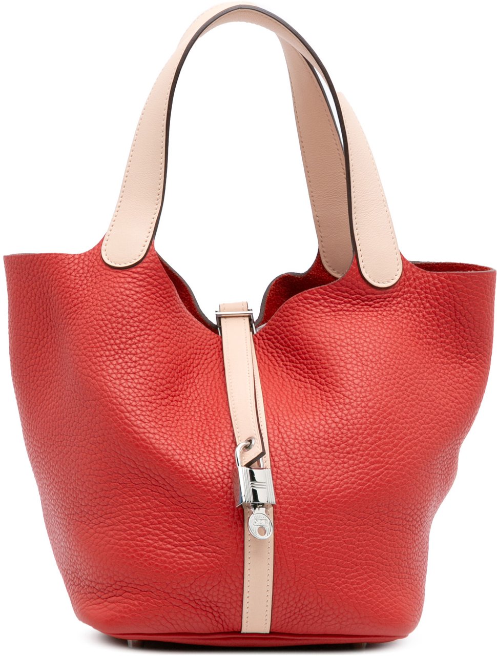 Hermès Bicolor Clemence and Swift Picotin Lock 22 Rood