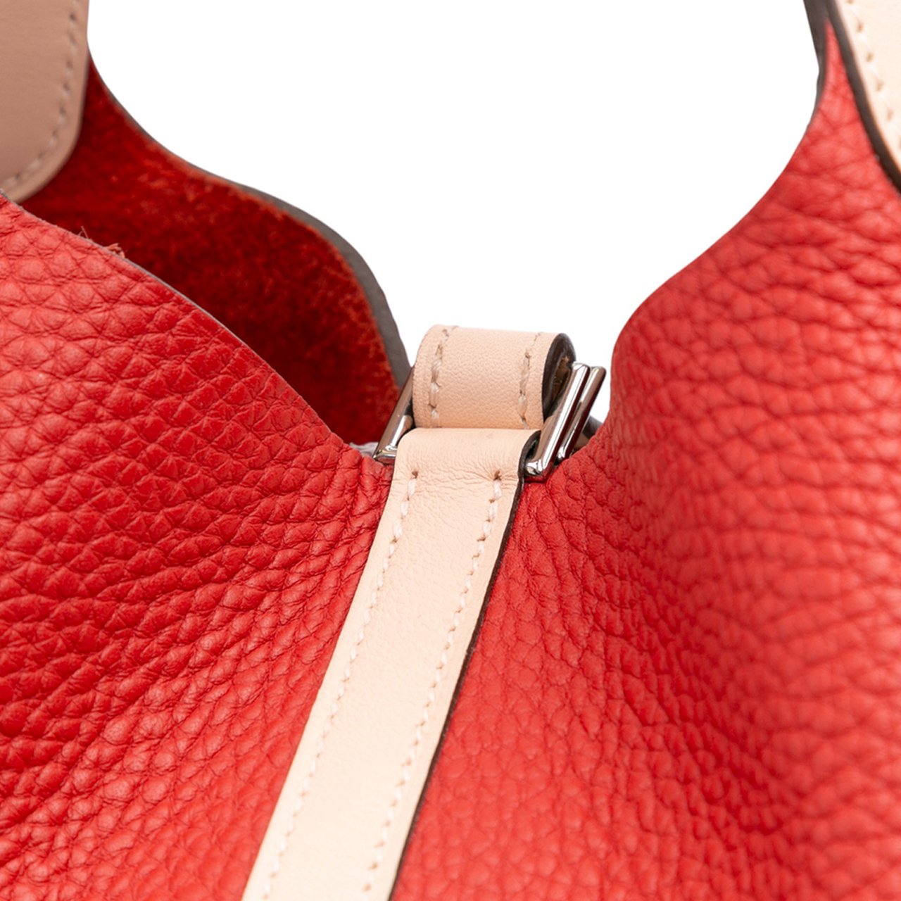 Hermès Bicolor Clemence and Swift Picotin Lock 22 Rood
