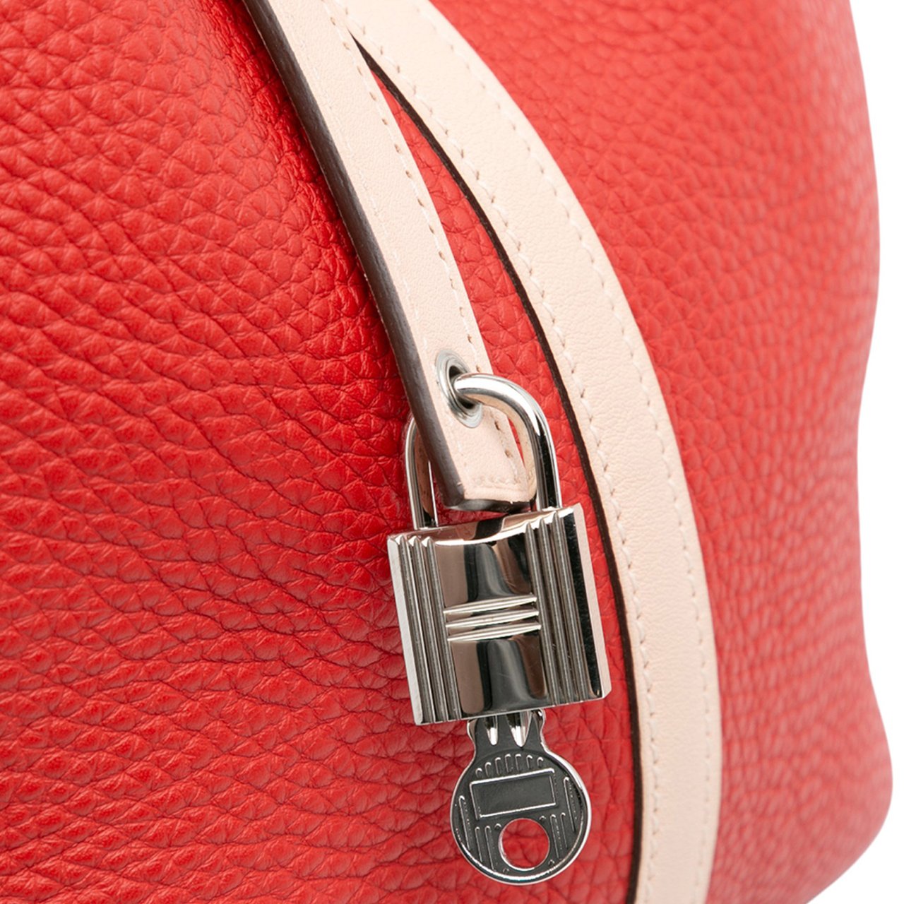 Hermès Bicolor Clemence and Swift Picotin Lock 22 Rood