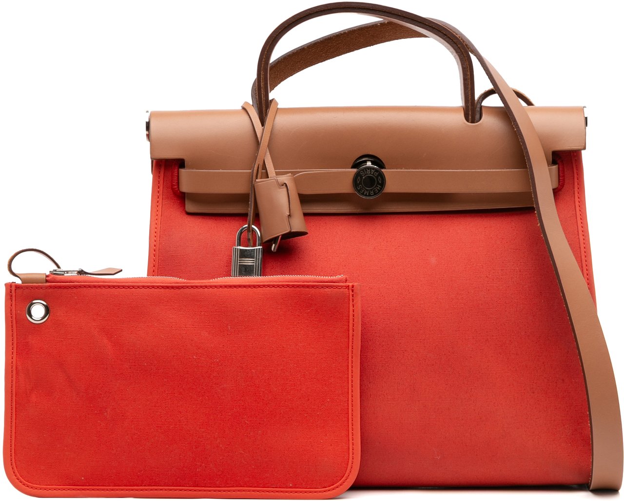 Hermès Toile Herbag Zip 31 Oranje