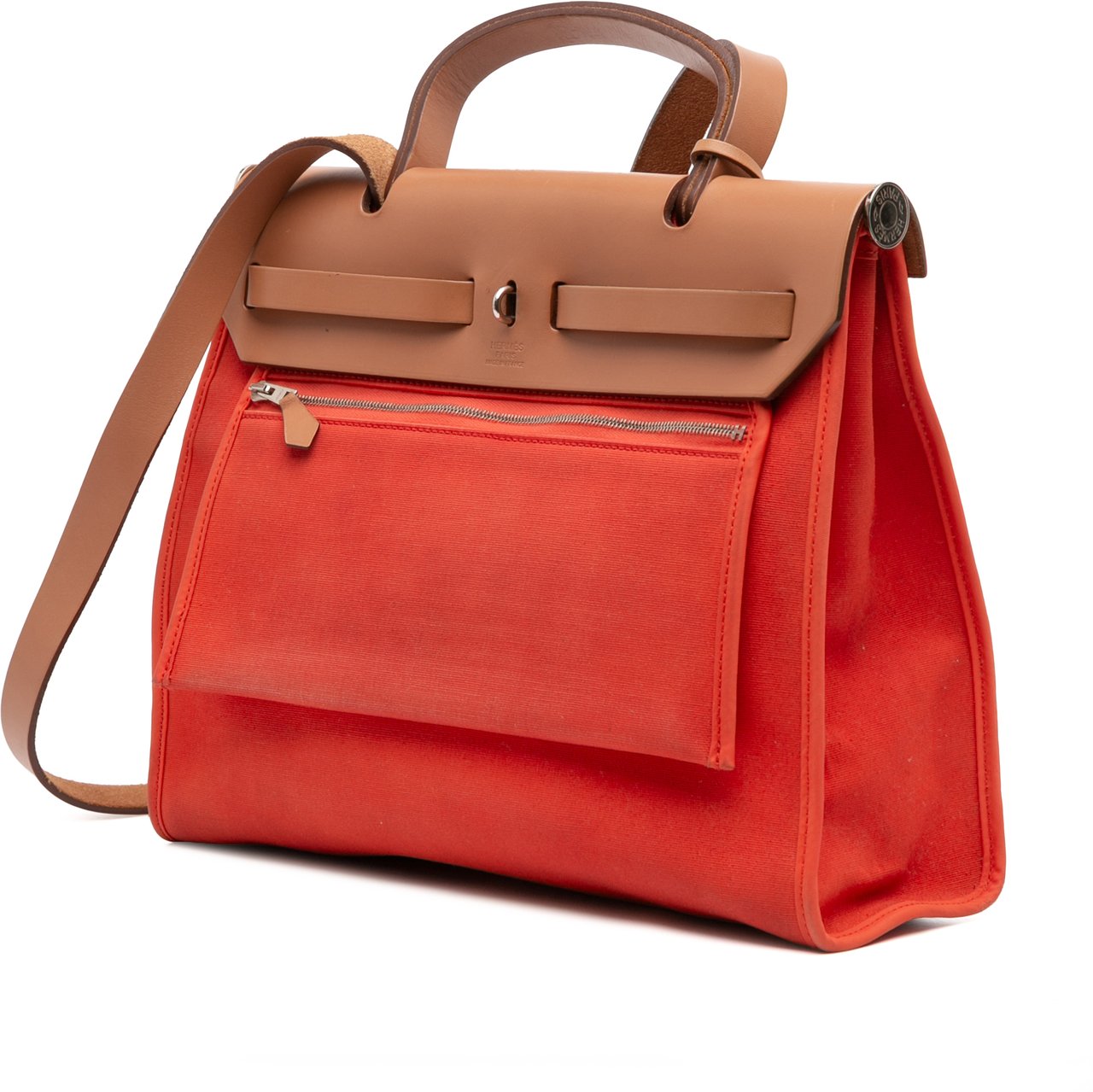 Hermès Toile Herbag Zip 31 Oranje