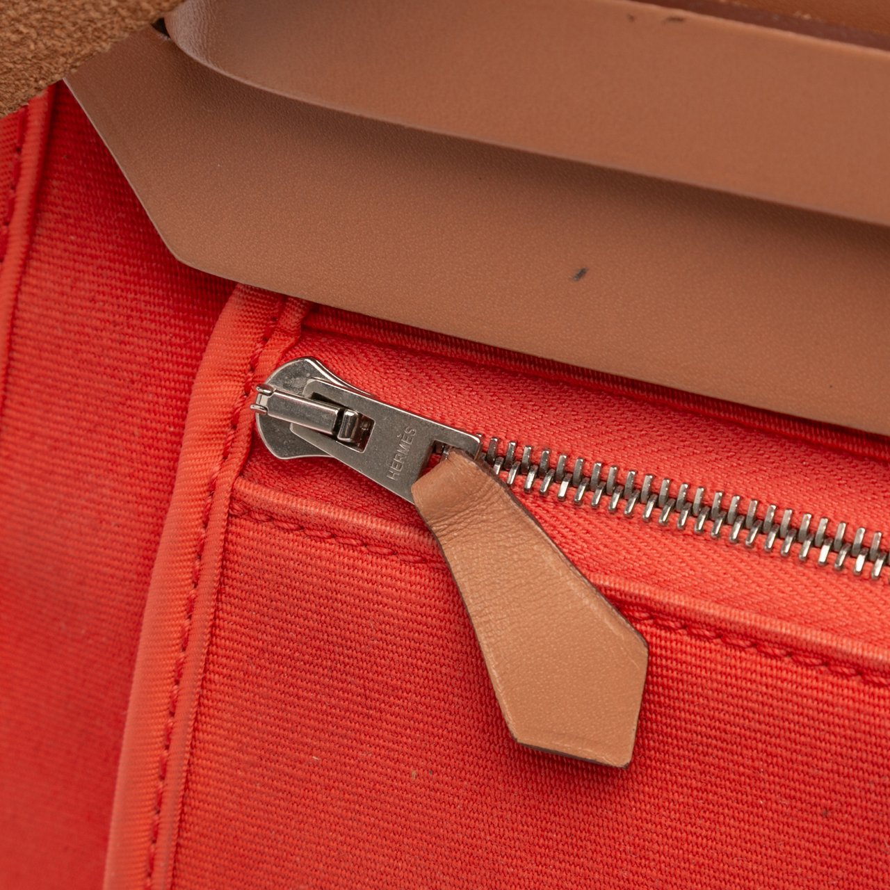 Hermès Toile Herbag Zip 31 Oranje