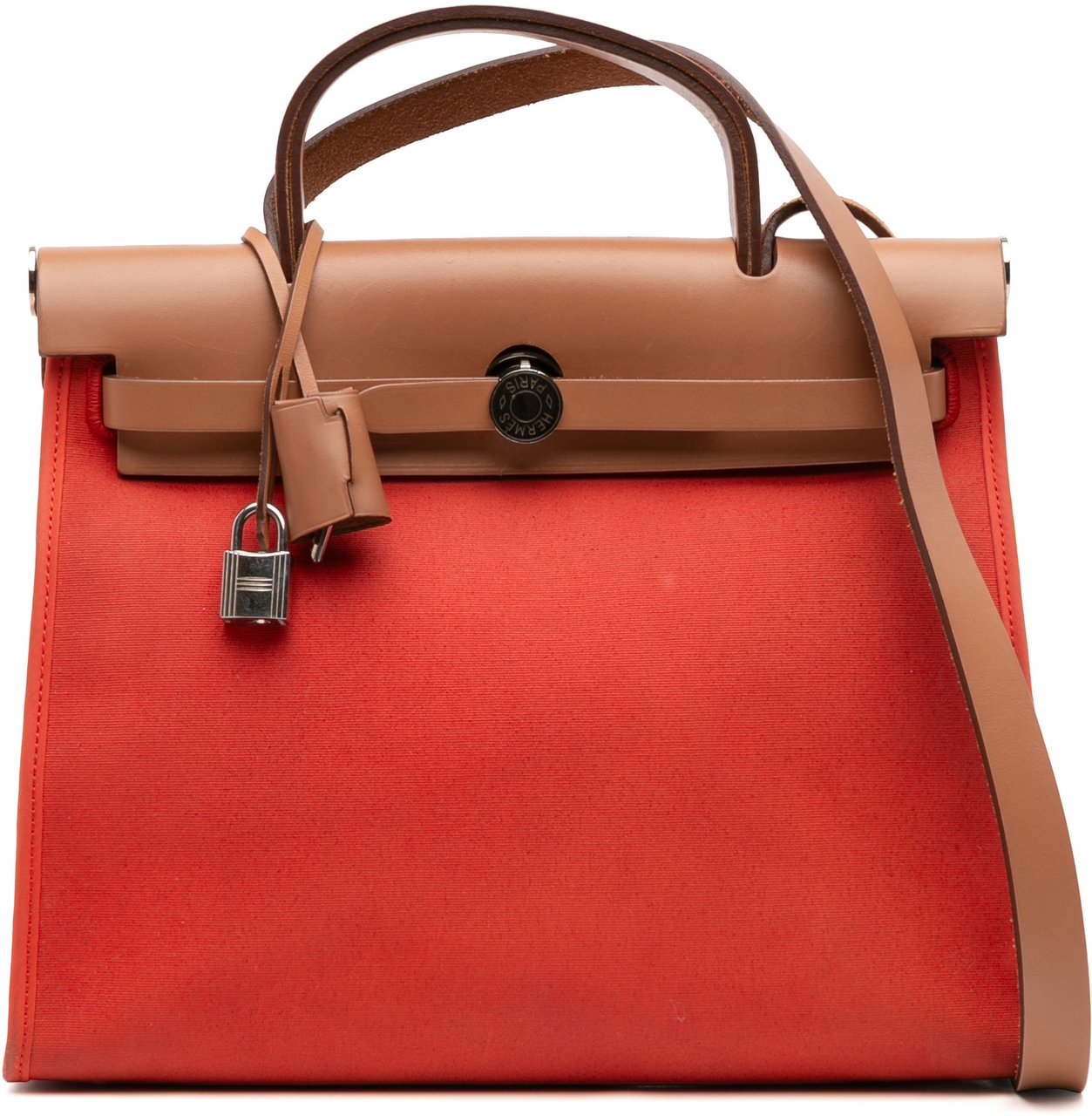 Hermès Toile Herbag Zip 31 Oranje