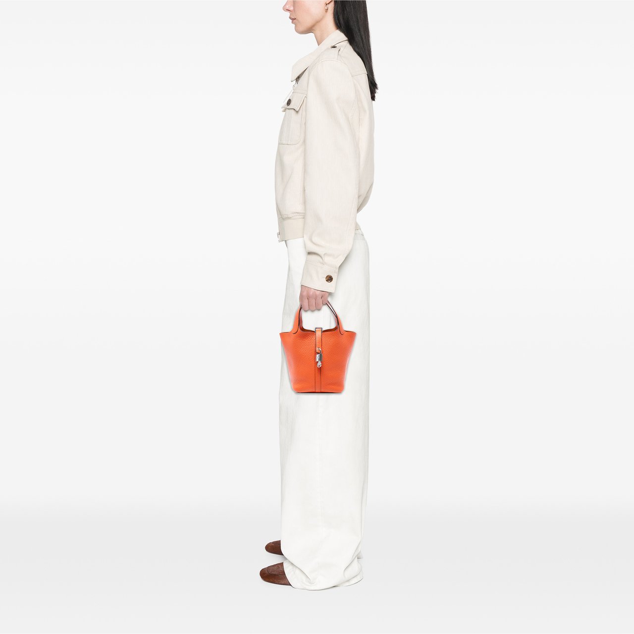 Hermès Clemence Picotin Lock 18 Oranje