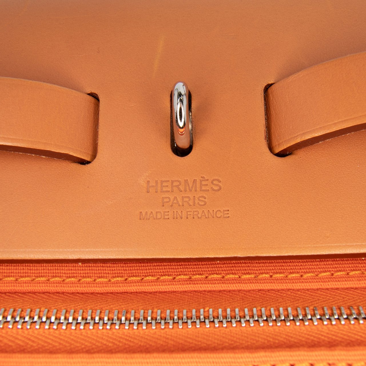 Hermès Toile Herbag Zip 31 Oranje
