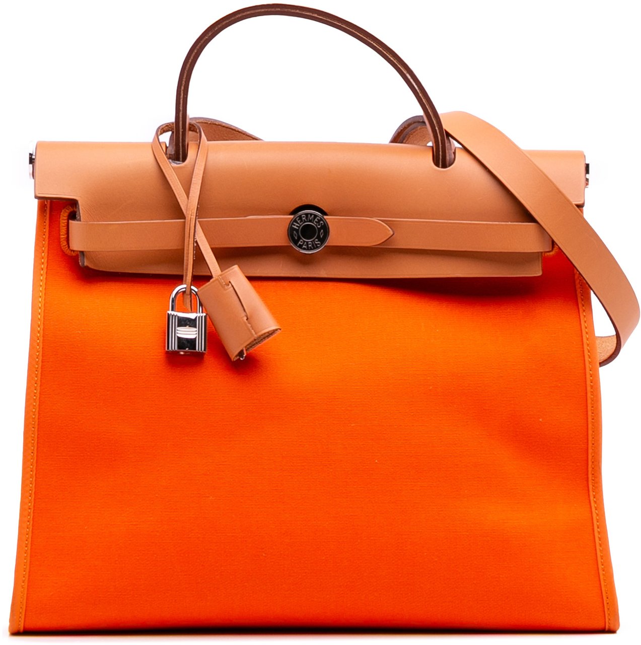 Hermès Toile Herbag Zip 31 Oranje