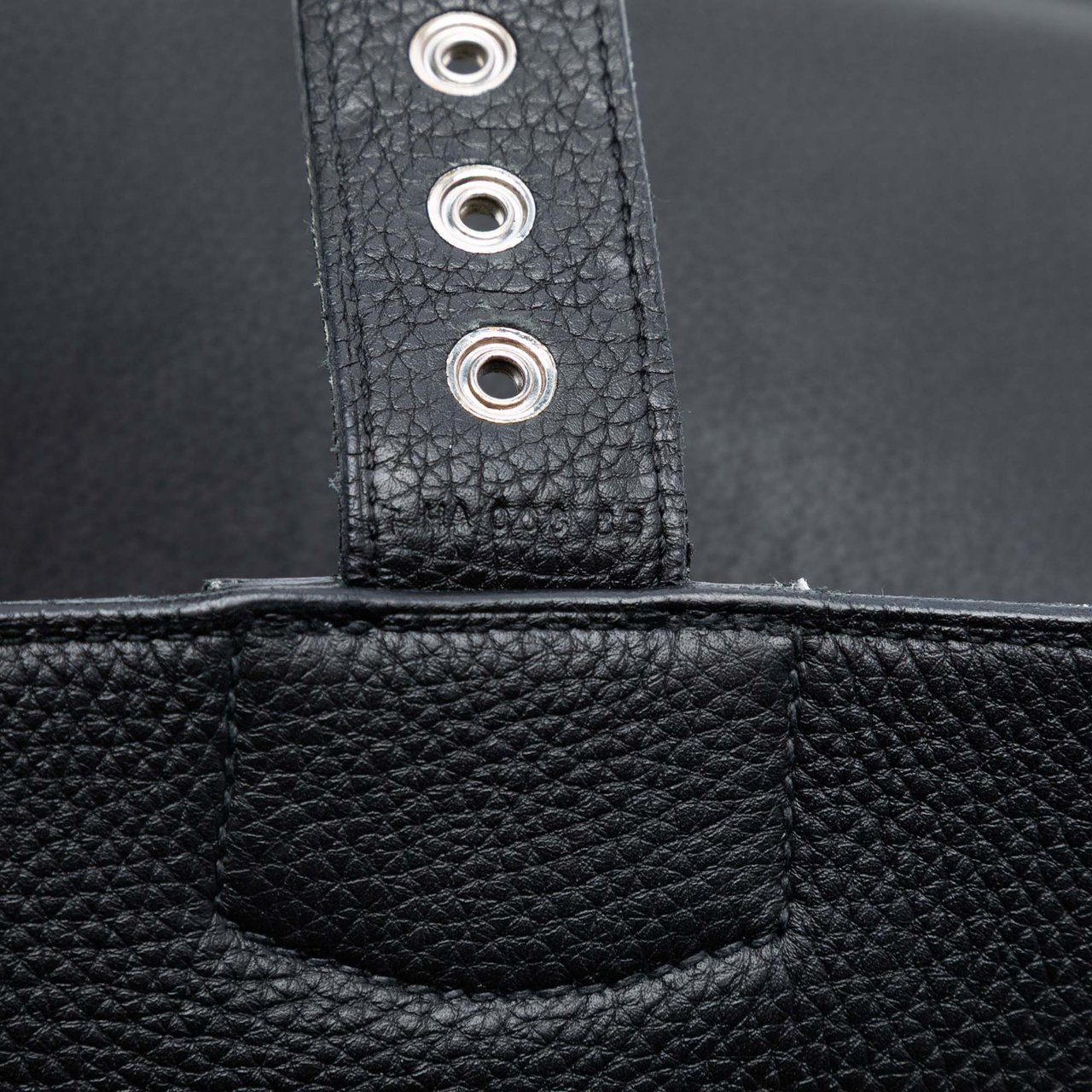 Hermès Togo and Swift Sac A Depeches Verso 38 Zwart