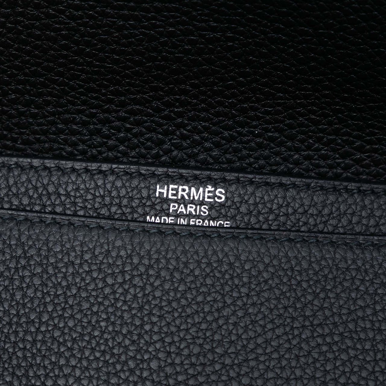 Hermès Togo and Swift Sac A Depeches Verso 38 Zwart