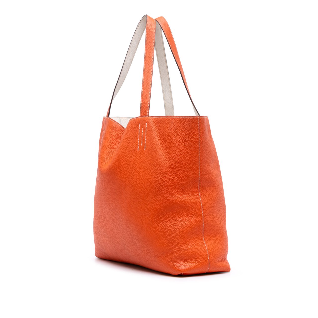 Hermès Clemence Double Sens 36 Oranje