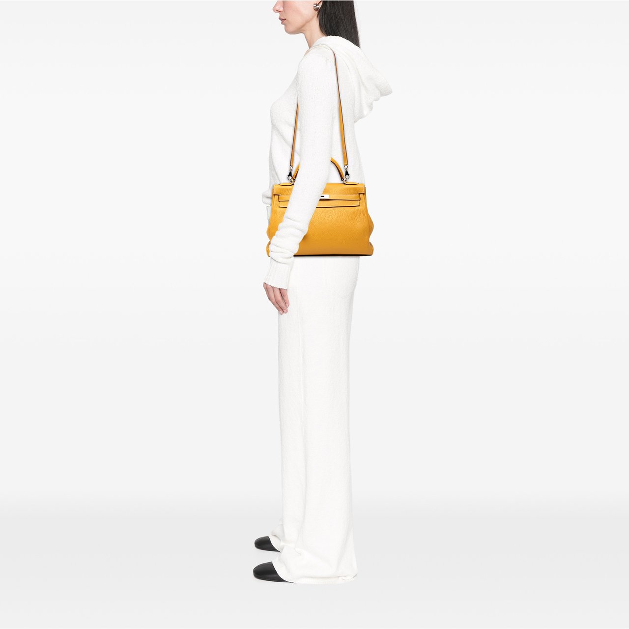 Hermès Clemence Kelly II Retourne 32 Geel