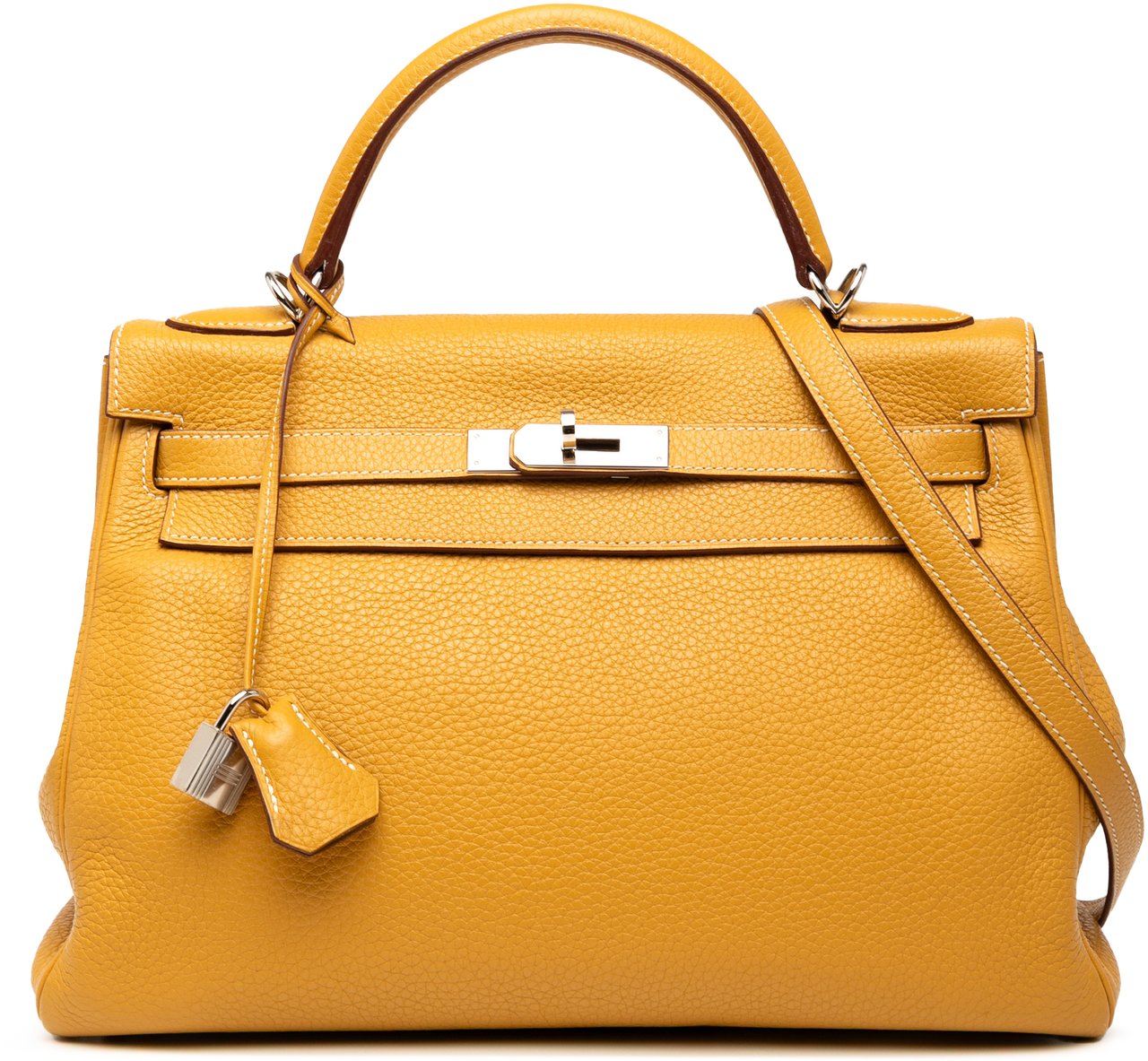 Hermès Clemence Kelly II Retourne 32 Geel