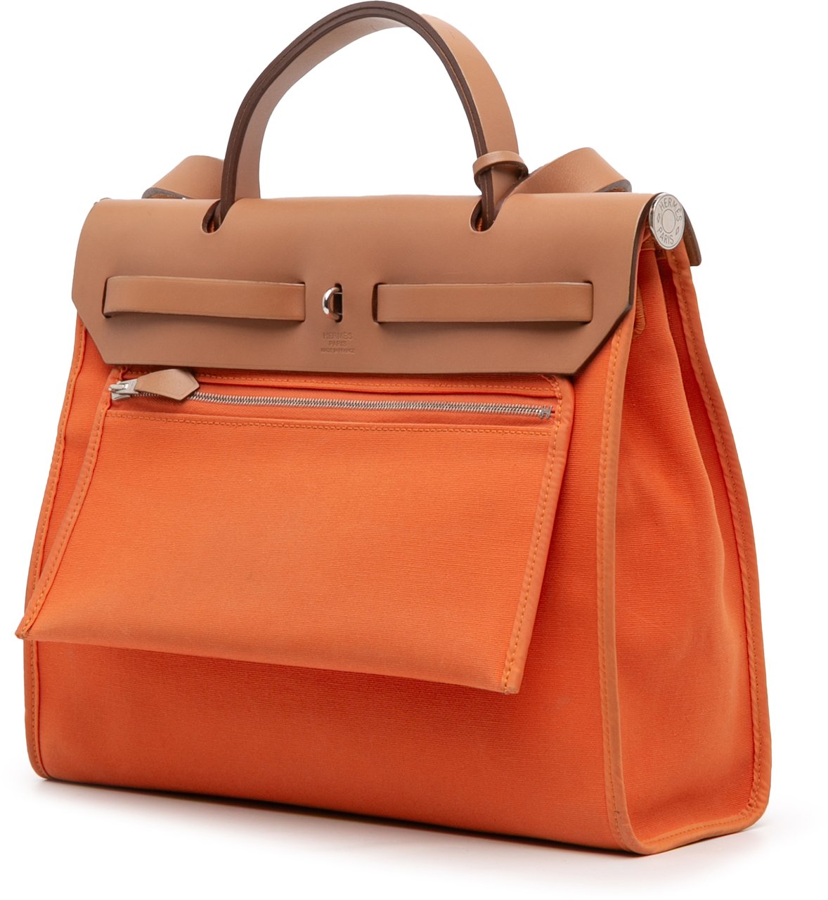 Hermès Toile Herbag Zip 31 Oranje