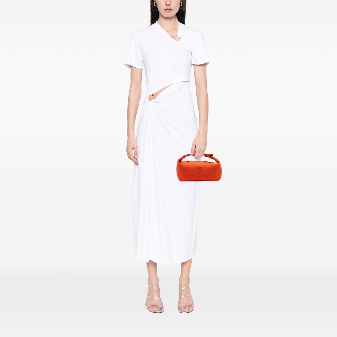 Hermès Large Toile Bride A Brac Case Oranje