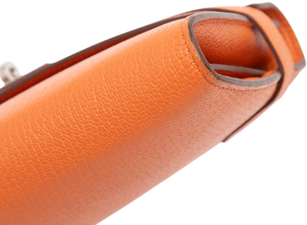 Hermès Chevre Mysore Kelly Longue Wallet Oranje