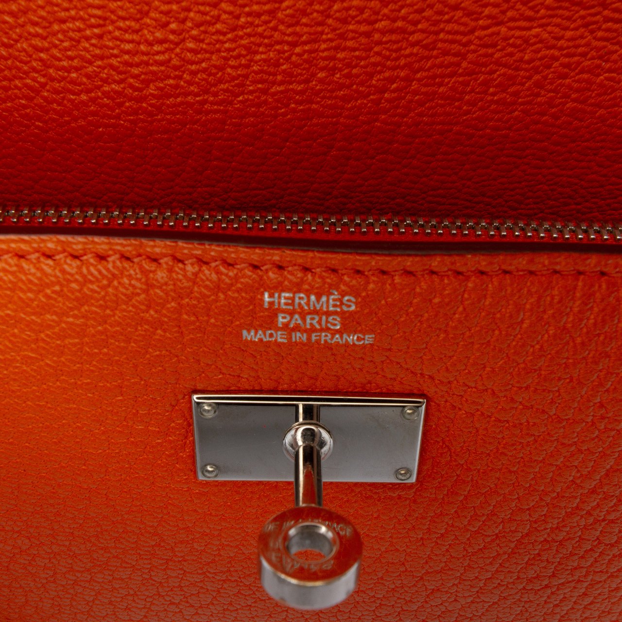 Hermès Chevre Mysore Kelly Longue Wallet Oranje