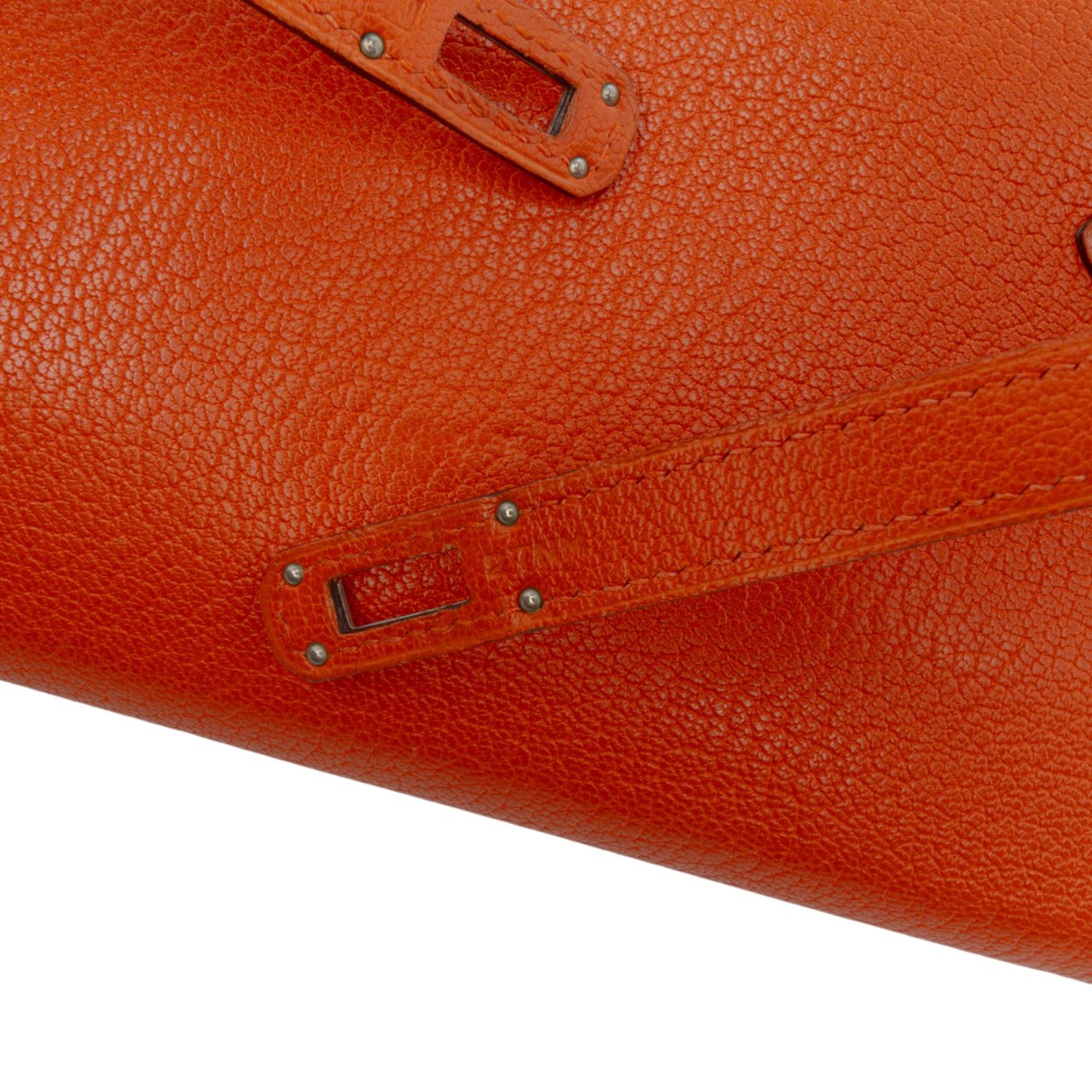 Hermès Chevre Mysore Kelly Longue Wallet Oranje