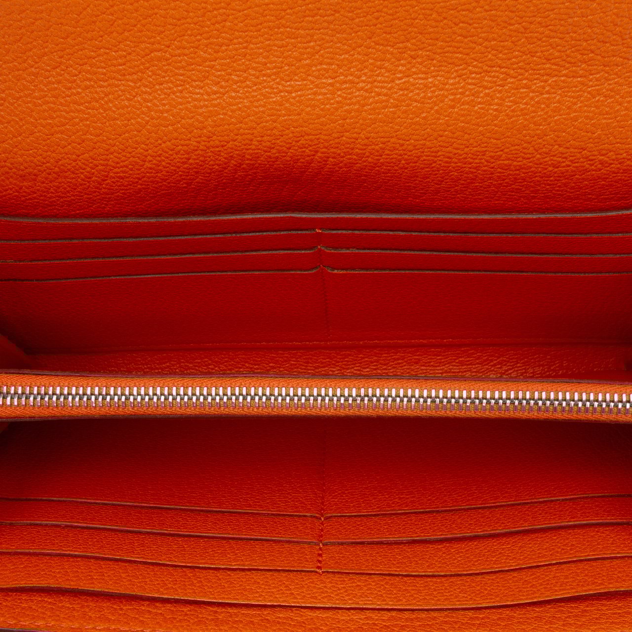 Hermès Chevre Mysore Kelly Longue Wallet Oranje